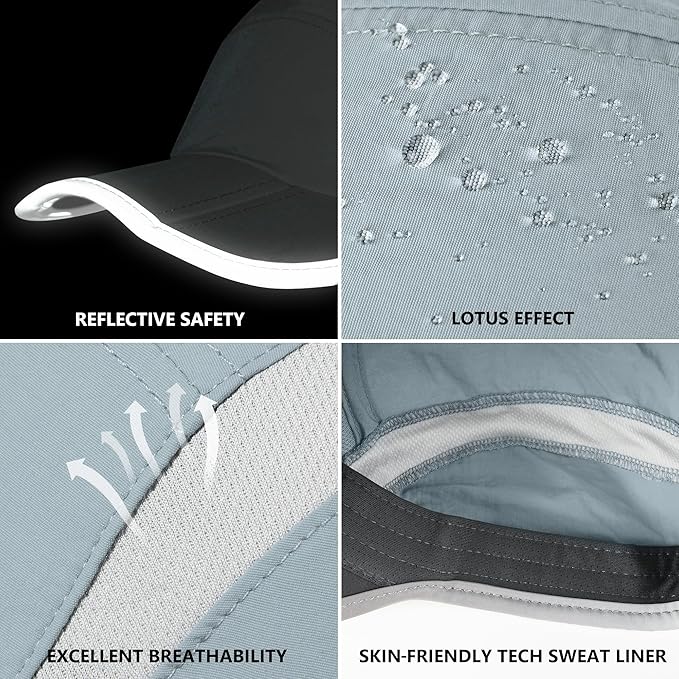 GADIEMKENSD Reflective Folding Outdoor Hat Unstructured Design UPF 50+ Sun - Image 6