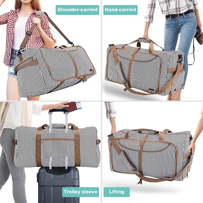 80L Duffle Bag for Travel, Large Foldable Waterproof Travel Duffel Bags - Image 6