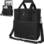 opux 6 Bottle Carrier Tote | Insulated Padded Wine Cooler Bag by OPUX