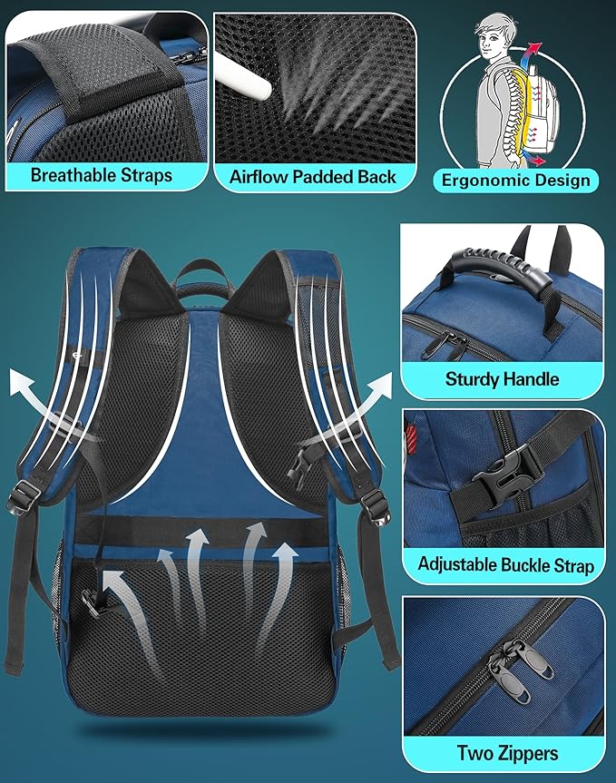 ProEtrade Travel Backpack, Extra Large Laptop Backpack School Business Anti - Image 2