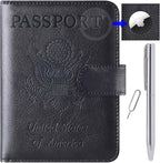 Airtag Passport Holder Cover Wallet Travel Essentials Leather RFID Blocking by LOHASLIFE