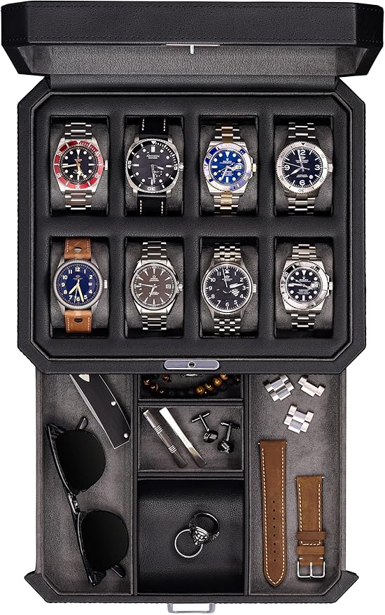 ROTHWELL 8 Slot Leather Watch Box by RothwellSanFrancisco