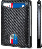 SERMAN BRANDS RFID Blocking Slim Bifold Genuine Leather Minimalist Front Pocket by SERMANBRANDS
