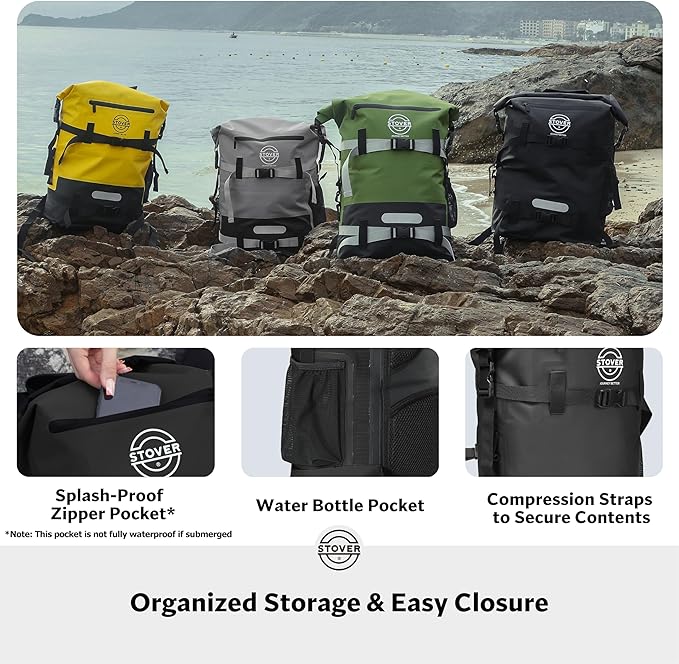 STOVER 5/10/25/30/40/55L Waterproof Backpack- Floating Dry Bag - Image 5
