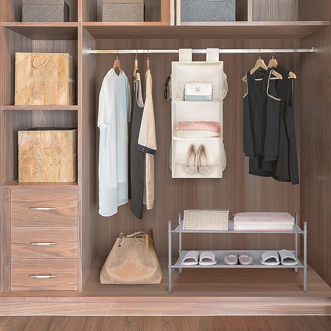 MAX Houser 3-Shelf Hanging Closet Organizer, Hanging Sweater Organizer - Image 6
