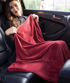 BlueHills Premium Soft Travel Blanket Pillow Airplane Blanket Packed in Soft - Image 4