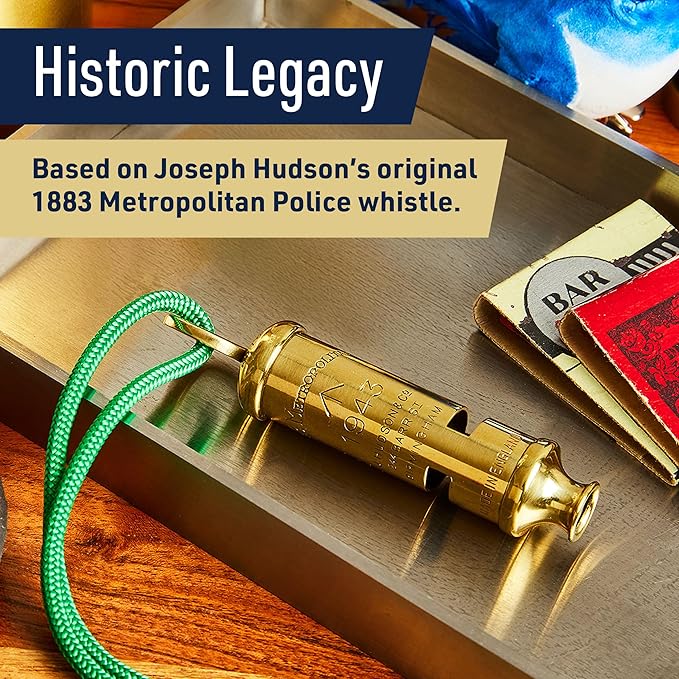 Brass Whistle with Keychain Ring - Image 3
