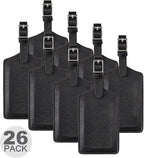 8 Pack Leather Luggage Travel Bag Tags by Travelambo by Travelambo