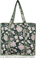 Cotton Quilted Tote Bag for Women – Large Beach & Travel Tote by ThirdEyeExport