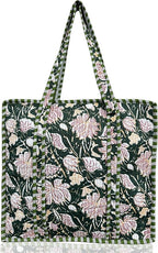Cotton Quilted Tote Bag for Women – Large Beach & Travel Tote by ThirdEyeExport