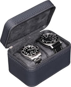 ROTHWELL 2 Watch Travel Case for Men | Compact PU Leather Protective Box by RothwellSanFrancisco