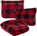 PAVILIA Travel Blanket Pillow, Soft Airplane Blanket 2-IN-1 Combo Set, Plane by PAVILIA