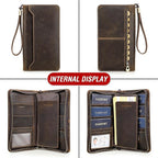 Top Grain Leather Travel Passport Wallet Organizer Case - Image 7