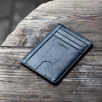 Buffway Slim Minimalist Front Pocket RFID Blocking Leather Wallets - Image 4