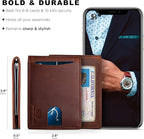 SERMAN BRANDS RFID Blocking Slim Bifold Genuine Leather Minimalist Front Pocket - Image 5