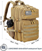 LHI Military Tactical Backpack for Men and Women 45L Army 3 Days Assault Pack - Image 2