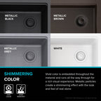 Metallic White 32 in Undermount Granite Kitchen Sink KGUW1 (White / 32 Inch / Sink)