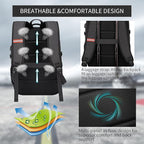 Backpack, 17.3in Durable Travel Laptop Backpack, College Backpack, RFID Anti - Image 5