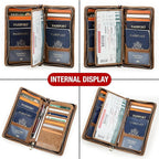 Top Grain Leather Travel Passport Wallet Holder - Image 6