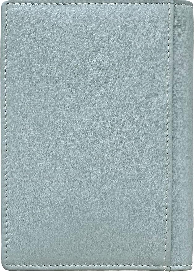 Personalized Monogrammed Chambray Leather RFID Passport Wallet - Image 6