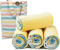 HILLFAIR Cotton Turkish Beach Towels, Quick Dry Lightweight Sand Free Peshtemal by HILLFAIR