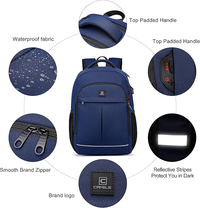 Backpack, Travel Backpack, School Backpack, 17.3 Inch Business Laptop Backpack - Image 6