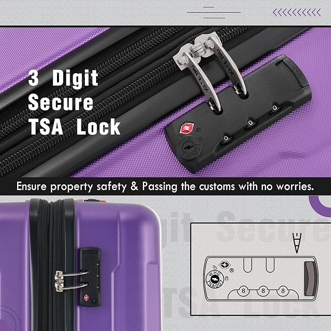 Merax Luggage Set 2 Piece Suitcase Sets - Image 7