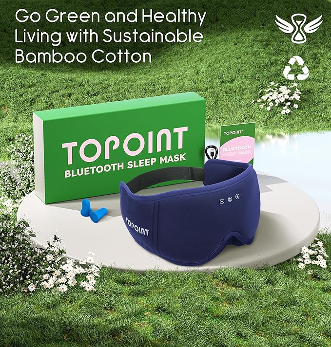 Sleep Mask with Headphones Bluetooth 5.4, TOPOINT 3D Eye Mask Blackout with - Image 8