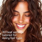 Conair Double Ceramic Tapered Curling Wand, Hair Wand Tapers 1¼ Inch to ¾ Inch to Produce Beachy Waves, 30 Heat Settings, For All Hair Types and Textures, White