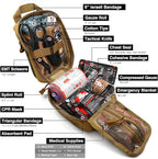 Survival First Aid Kit with Israeli Bandage, Chest Seal, Tactical Military - Image 4