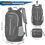 ZOMAKE Ultra Lightweight Packable Backpack 25L, Foldable Hiking Backpacks Water - Image 2