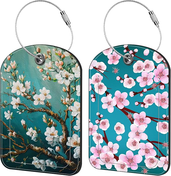 Blossoming Almond Tree Luggage Tag by iapodiad