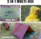 Coralrain Hooded Rain Poncho Lightweight Waterproof Unisex Raincoat Jacket - Image 5