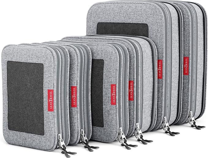 Compression Packing Cubes for Travel Organizers by LeanTravel