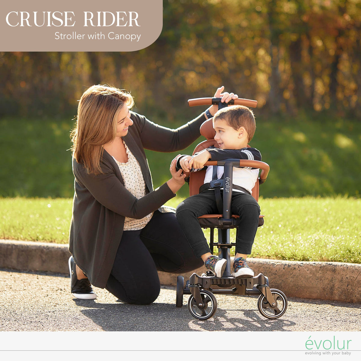 Cruise Rider Stroller with Canopy (Cognac)