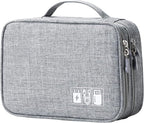 Lanola Travel Cable Organizer Bag, Electronic Accessories Case Portable Double by Lanola