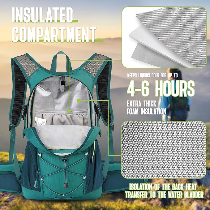 N NEVO RHINO Hydration Backpack, 18L Multipurpose Hiking Backpack - Image 2