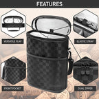 opux 2 Bottle Wine Carrier Tote, Insulated Leakproof Wine Cooler Bag, Wine - Image 4