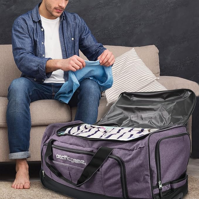 Pacific Gear Rolling Duffel Wheels, 30-inch Luggage, Hockey Bag, Heavy Duty - Image 3