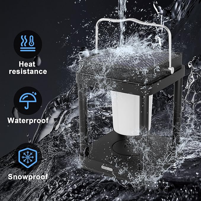Solar Lantern Outdoor Table Lamp, Touch Control Outdoor Cordless Lantern - Image 3