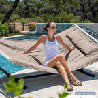 ANOW Double Hammock with Spreader Bars and Detachable Pillow, 2 Person Hammock - Image 2