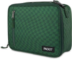 PackIt Freezable Classic Lunch Box, Checker Wave Olive, Built - Image 7