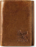 BULL GUARD Best Leather Men's RFID Trifold Wallet by BullGuard