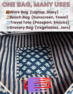 Cotton Quilted Tote Bag for Women – Large Beach & Travel Tote - Image 6