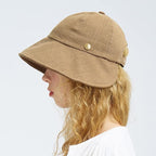 Linen Victorian Bonnet Hat Sun Cap, Foldable Summer Visor | New Katy - Image 8