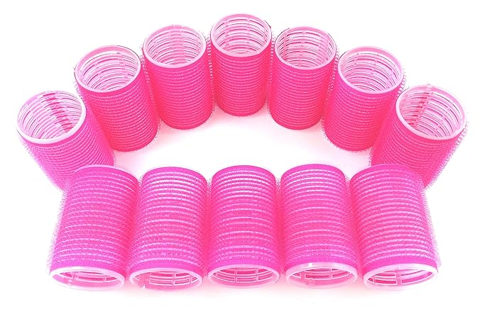 Jumbo Hair Rollers Curlers Self Grip Holding Rollers Hairdressing Curlers Hair Design Sticky Cling Style For DIY Or Hair Salon By Kamay's (Gripping Sticky Rollers 40mm 1-1/2" Large Size 12PCS)