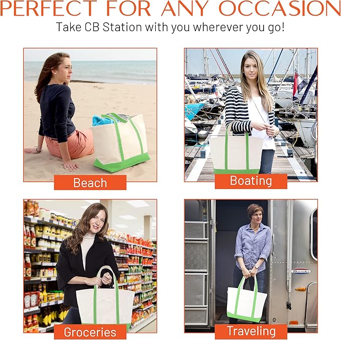 CB STATION Medium Classic Canvas Tote Bag - Image 8