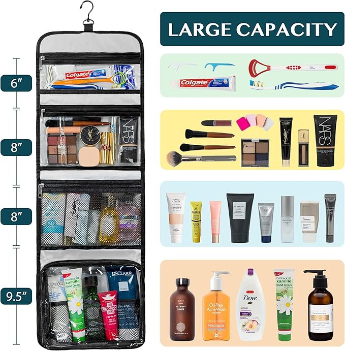 PAVILIA Travel Hanging Toiletry Bag - Image 4