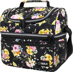 OPUX Lunch Box For Women, Insulated Large Lunch Bag Adult Work, Double Decker by OPUX