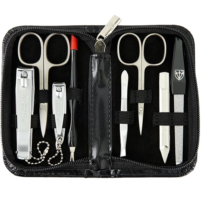 3 Swords Germany – brand quality 8 piece manicure pedicure grooming kit set by 3+Swords+Germany